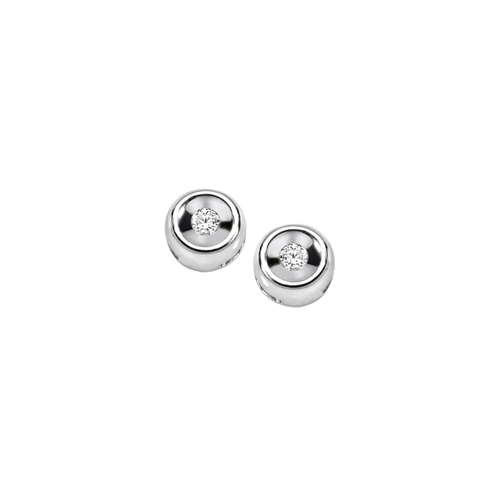 Comete Round light point earrings in gold and diamonds ORB906