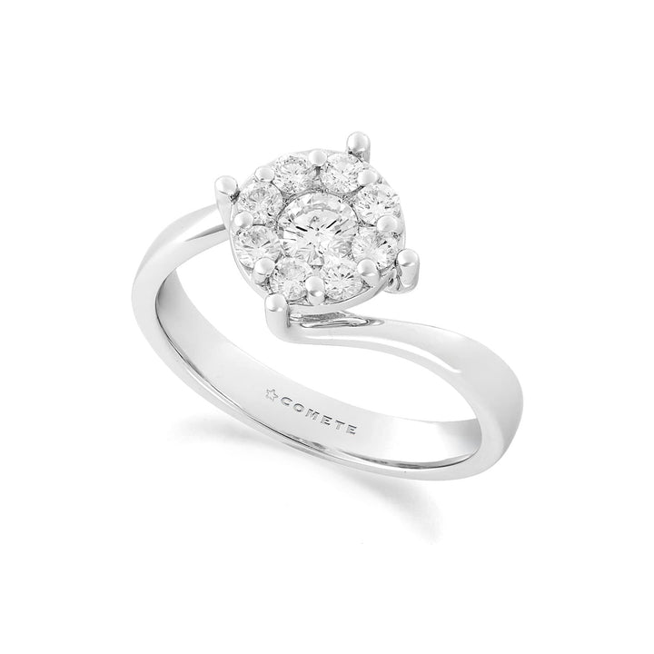 Comete Ring in 750‰ white gold and white diamonds ANB2759