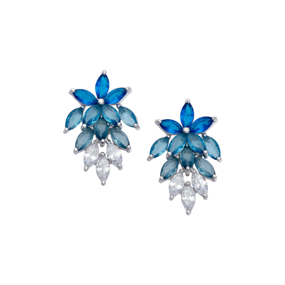 Comete Earrings in blue degradé Zircons 925‰ Silver ORA211