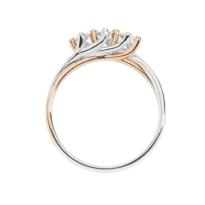 Comete Trilogy Bicolour in Gold and Diamond ANB2591