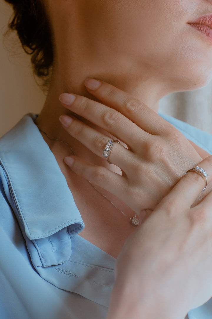 Comete Trilogy Ring in Gold and Diamonds ANB2644