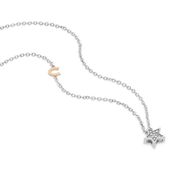 Comete Necklace in white and rose gold with Diamonds GLB1447