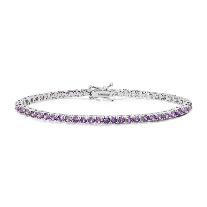 Comets Tennis in Silver and Purple Amethyst zircons BRA238M16