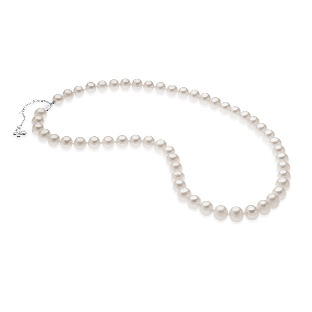 Comete Necklace in white gold with pearls and butterfly FWQ232