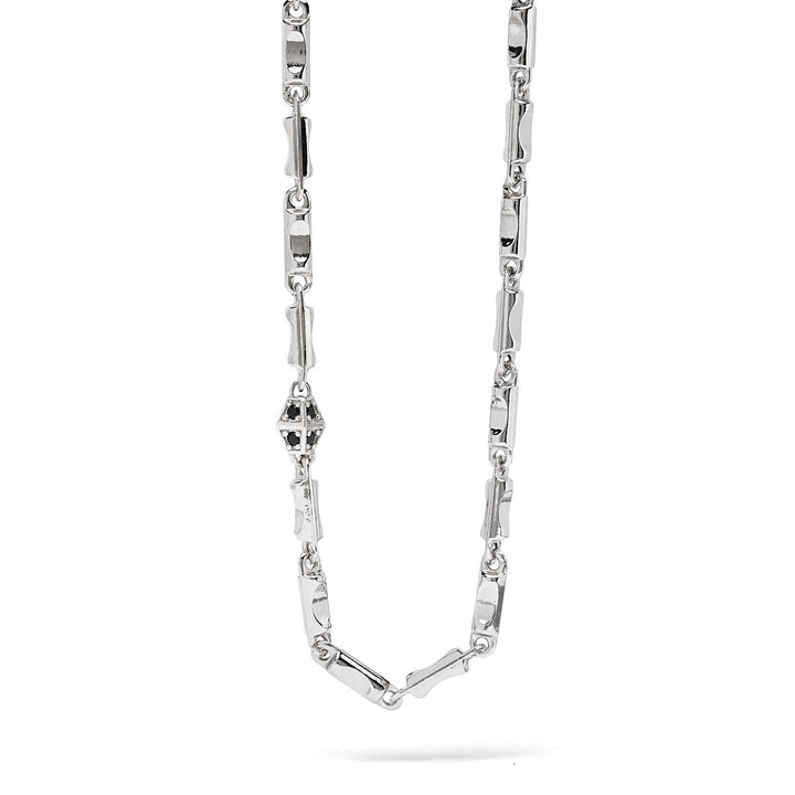 Comete Necklace in Silver and Zircons UGL697