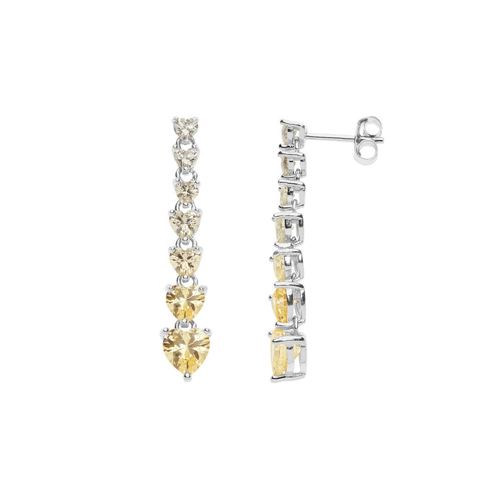 Comete Heart earrings in degradé silver ORA194
