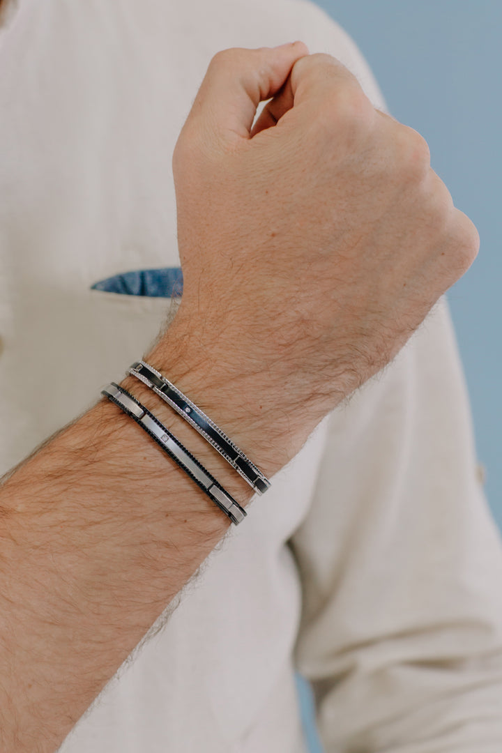 Comete Tire bracelet in Steel with black PVD UBR1013
