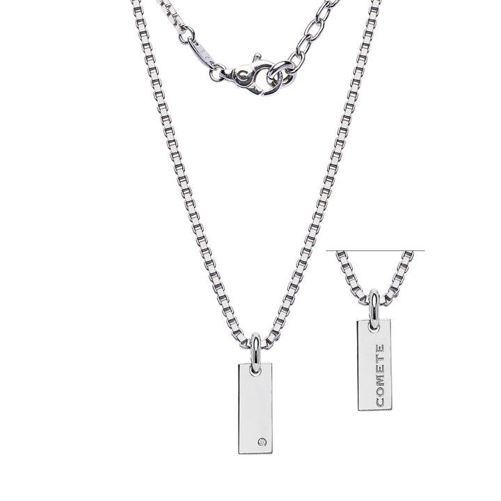 Comete Necklace in Silver and White Diamond UGL747