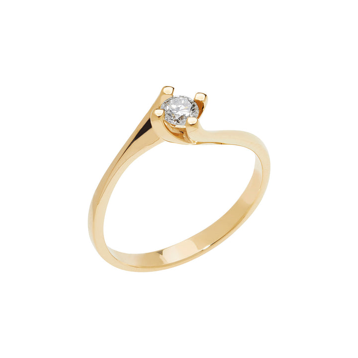 Comete Valentino Solitaire in Yellow Gold and Diamond ANB2038G