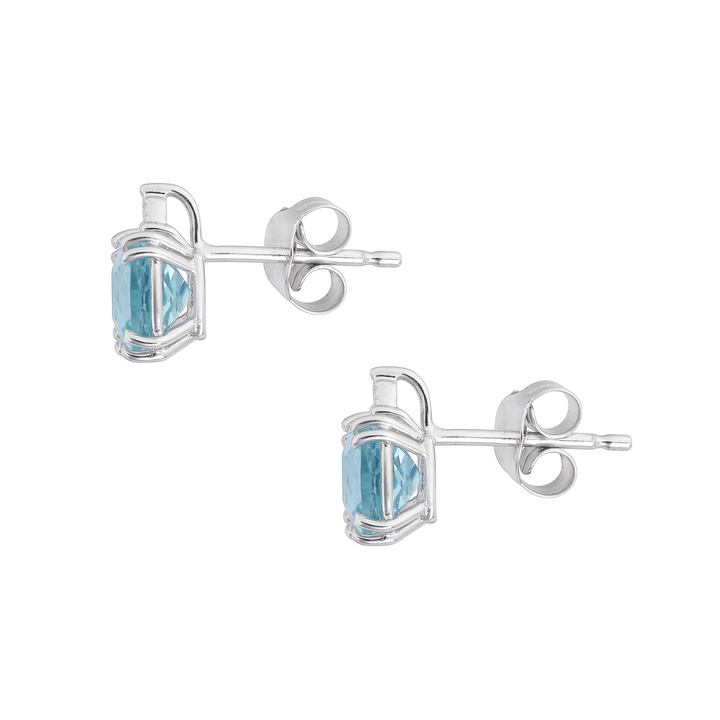Comete Antique cut Aquamarine earrings in gold and white diamonds ORQ274