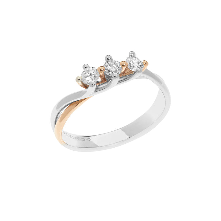 Comete Trilogy Bicolour in Gold and Diamond ANB2591