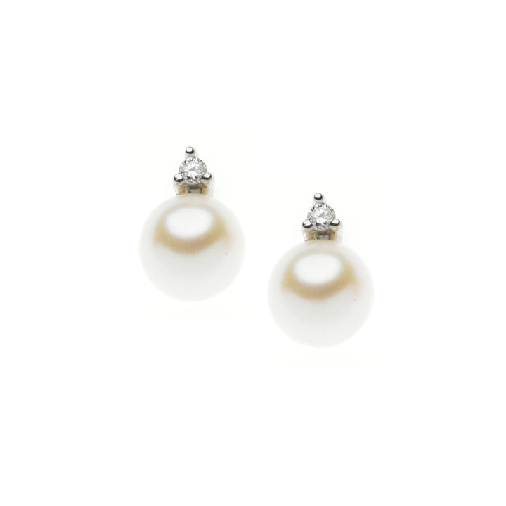 Comete Earrings Light Points Pearls in Gold and Diamonds ORP664
