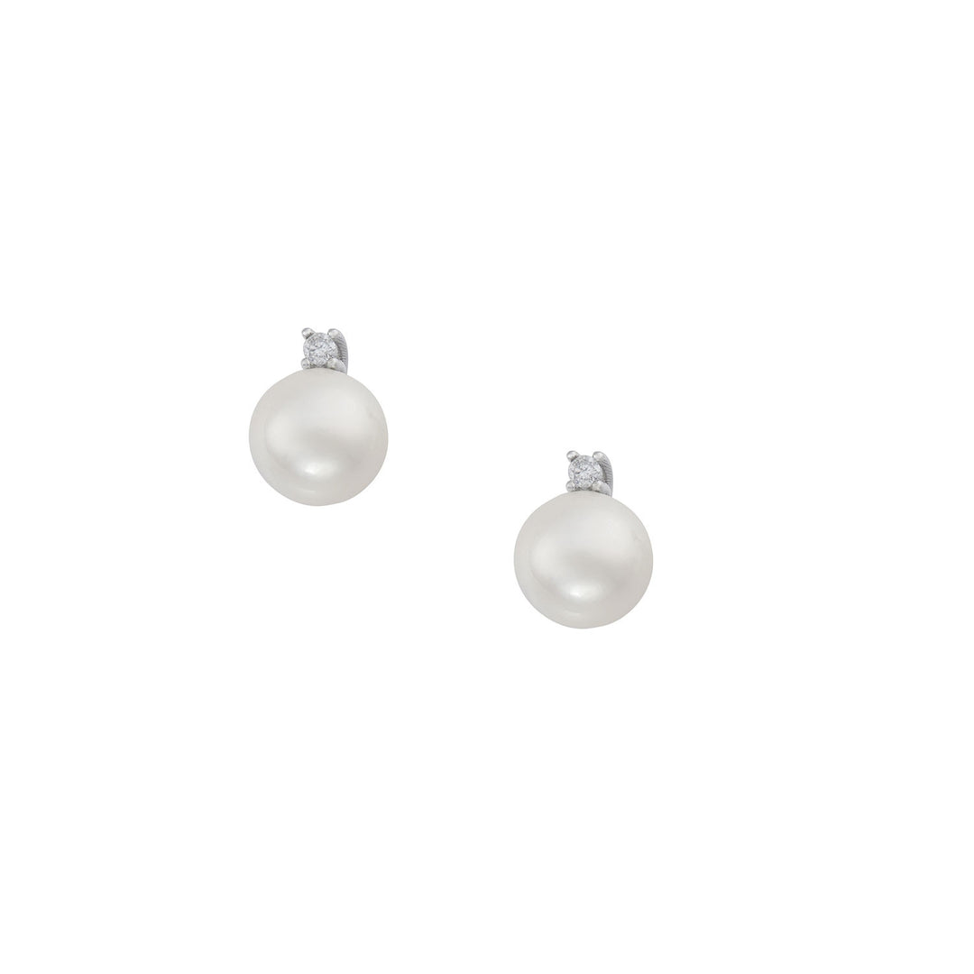 Comete Earrings with Pearl in Gold and Diamond ORP765