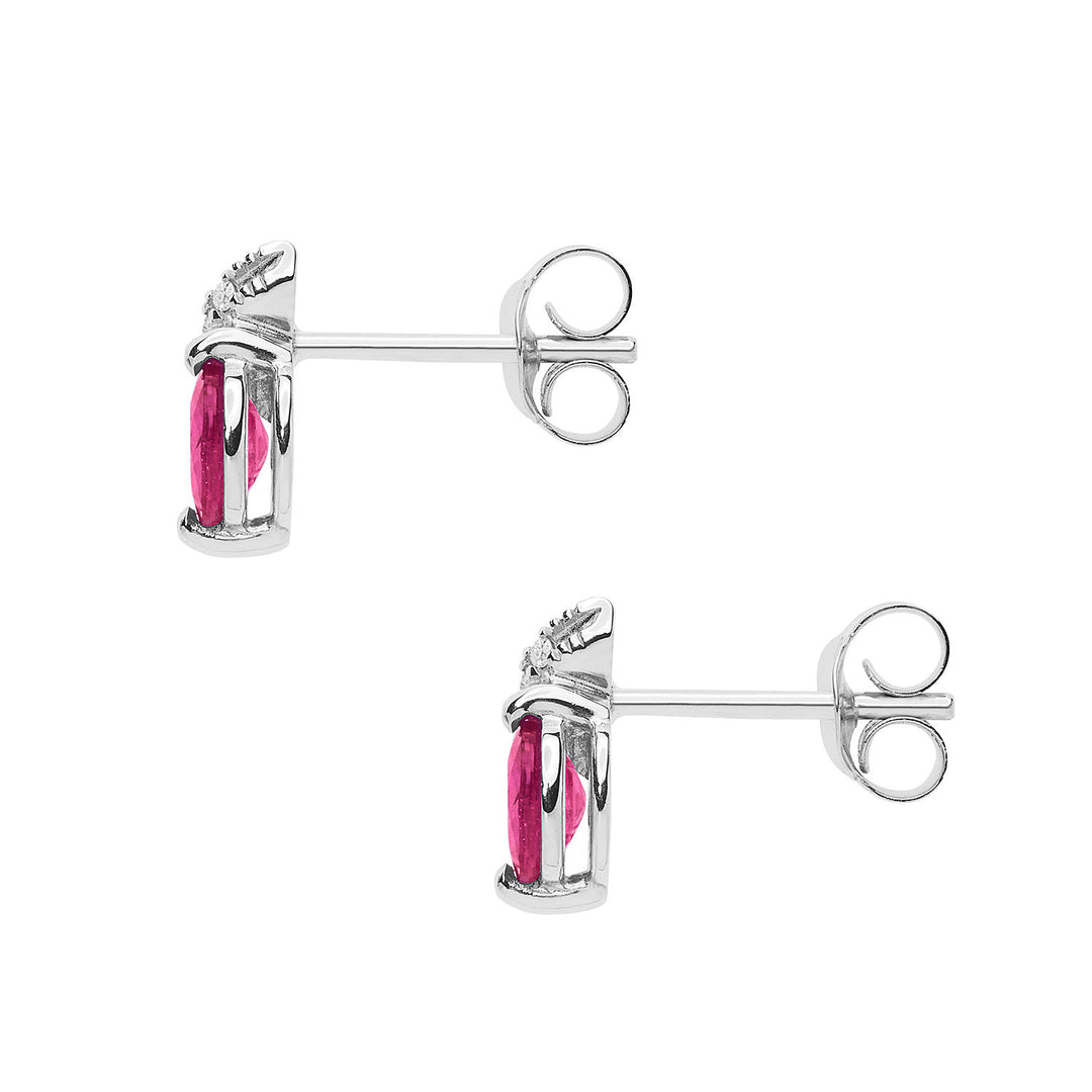 Comete Earrings with Rubies and Diamonds in white gold ORB1087