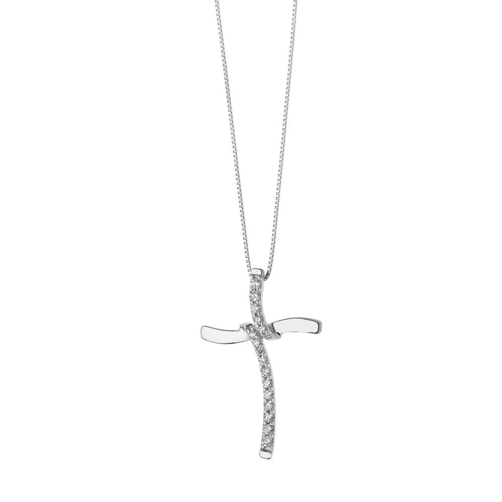 Comete Gold and Diamond Cross Necklace GLB1331