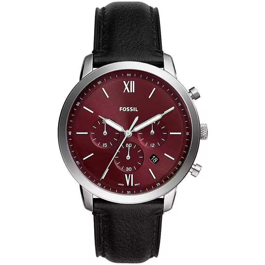 Fossil orologio Neutra 44mm bordeaux quarzo acciaio FS6016 - Capodagli 1937