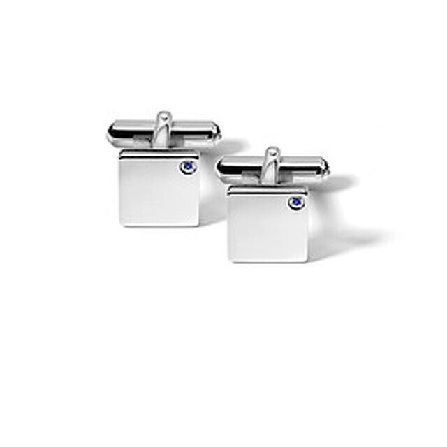 Comete Regalo Divino Kit steel ceramic bracelet and blue sapphire cufflinks KITGVZAF