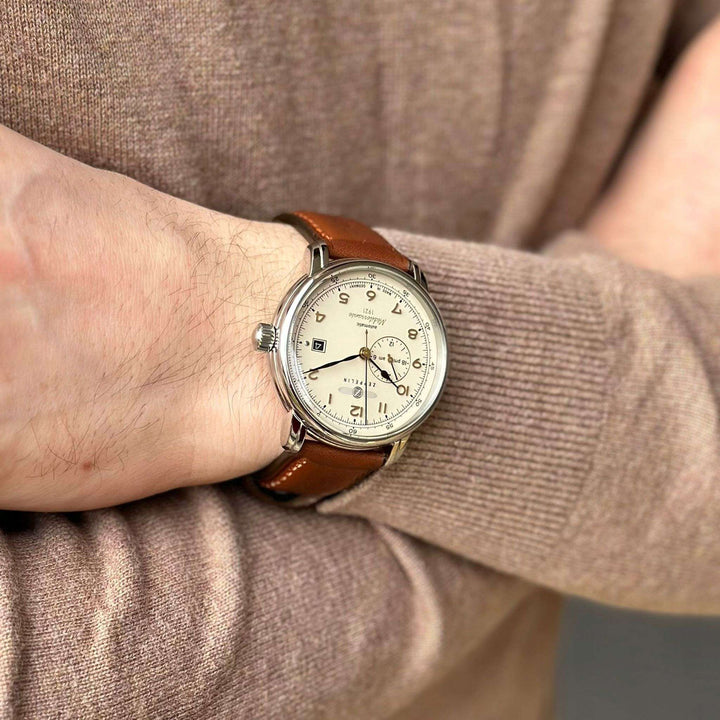 Zeppelin LZ121 Mediterranèe 24ore 40mm beige automatic steel 9668-5