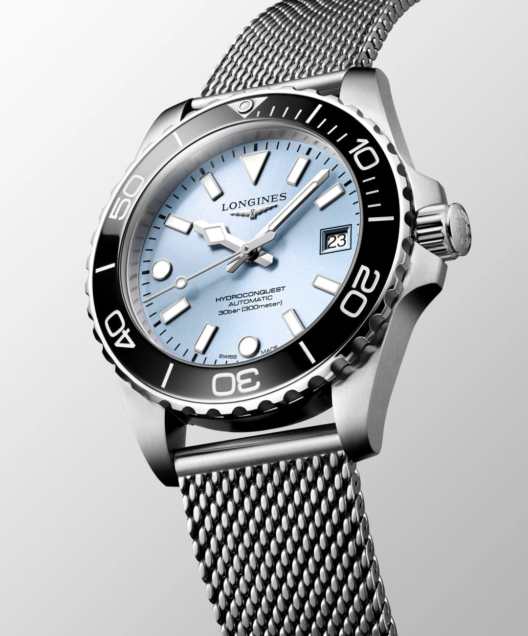 Longines Hydroconquest watch 39mm blue automatic steel L3.779.4.99.6