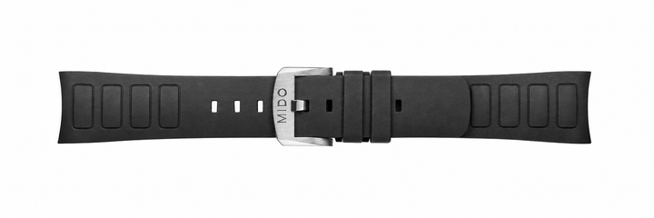 Mido Multifort TV strap black silicone steel buckle M852018741 + M610018742