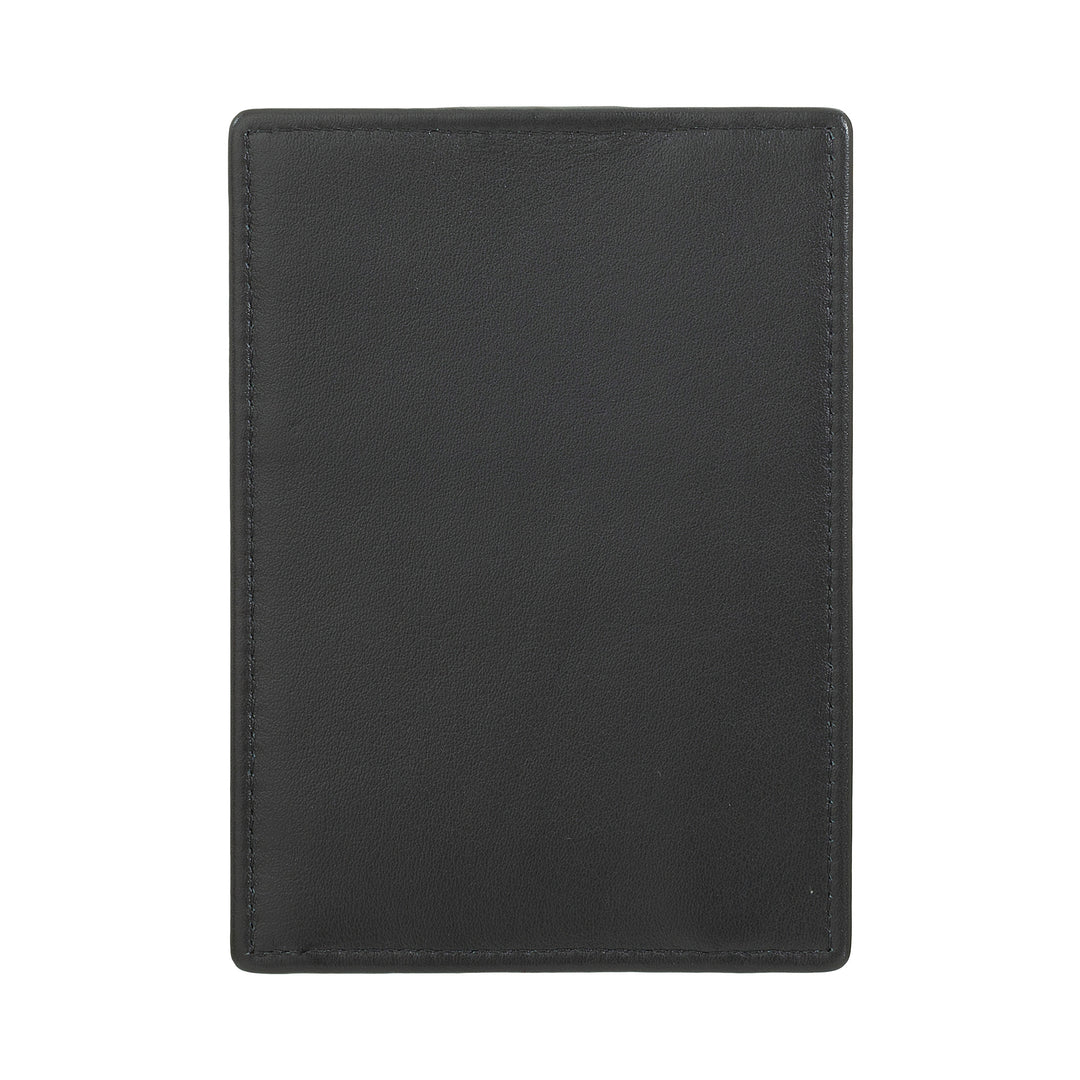 DUDU Slim Multicolored Leather Credit Card Holder for Men and Women with 9 Slots and Security Closure