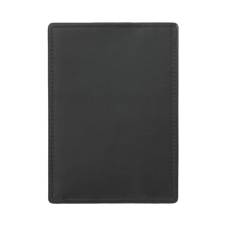 DUDU Slim Multicolored Leather Credit Card Holder for Men and Women with 9 Slots and Security Closure