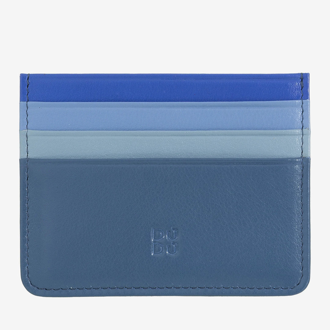 Colorful Nappa leather credit card holder with 6 pockets DUDU