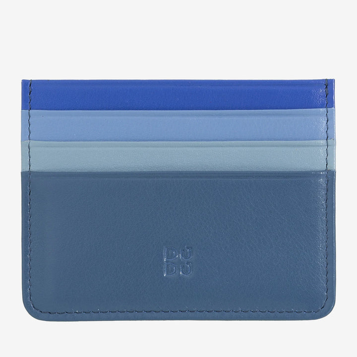 Colorful Nappa leather credit card holder with 6 pockets DUDU