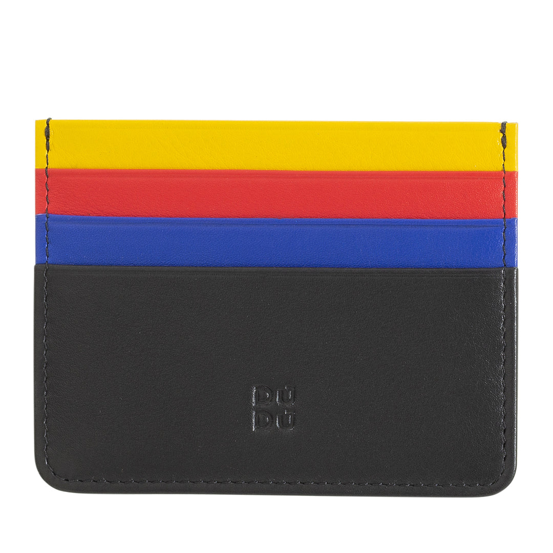 Colored credit cards in Nappa Leather 6 Dudu pockets