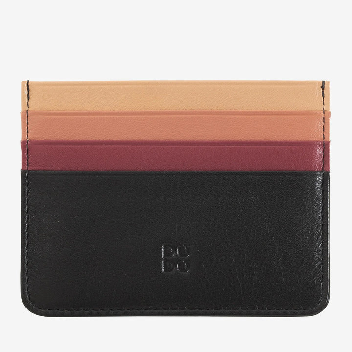 Colorful Nappa leather credit card holder with 6 pockets DUDU