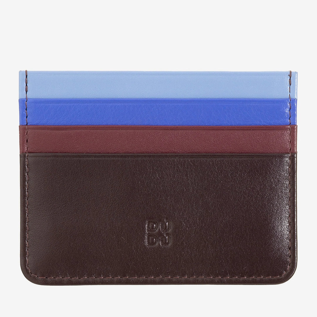Colorful Nappa leather credit card holder with 6 pockets DUDU