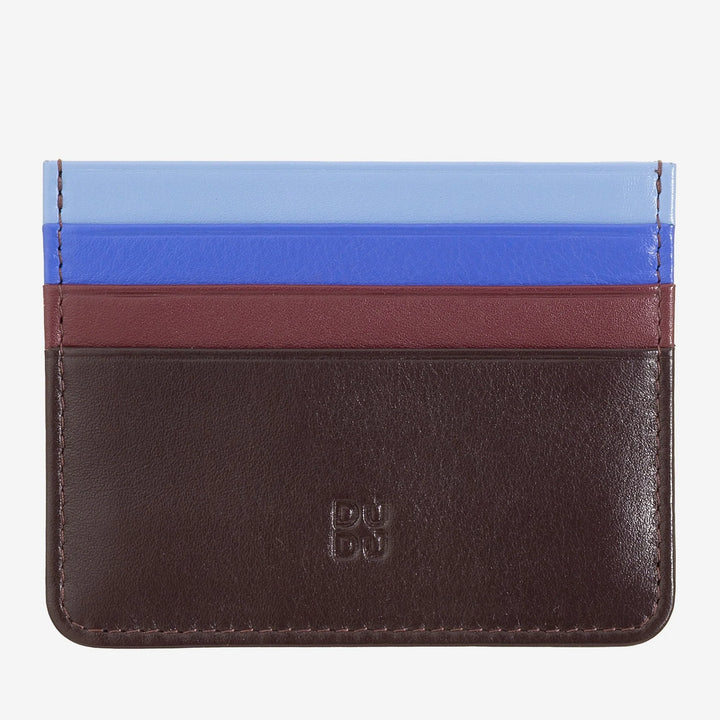 Colorful Nappa leather credit card holder with 6 pockets DUDU