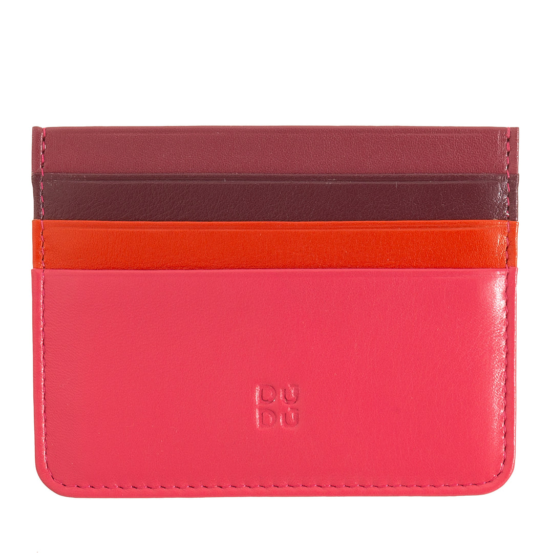 Colored credit cards in Nappa Leather 6 Dudu pockets