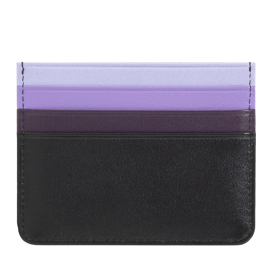 Colored credit cards in Nappa Leather 6 Dudu pockets