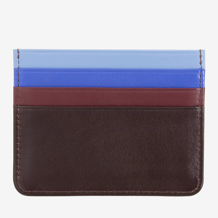 Colorful Nappa leather credit card holder with 6 pockets DUDU