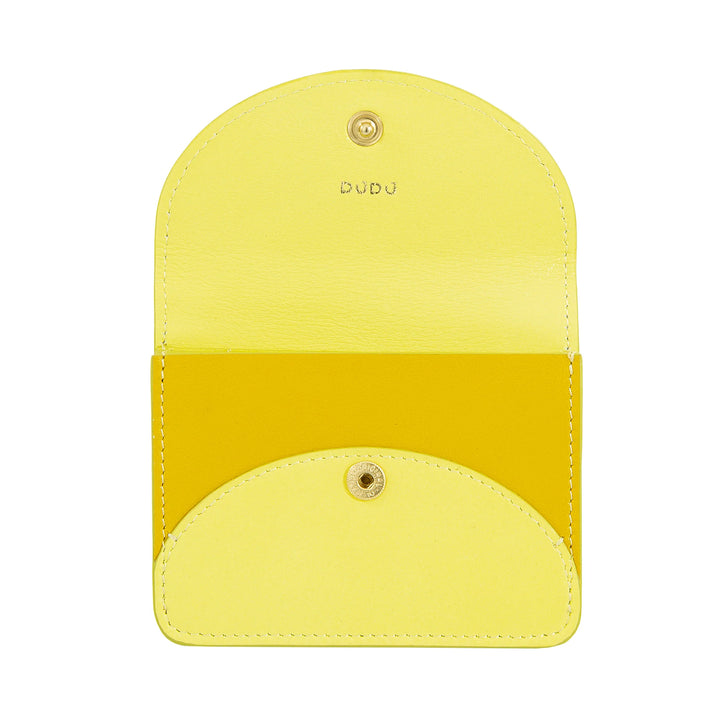 DUDU Compact Leather Accordion Credit Card Holder - Men&