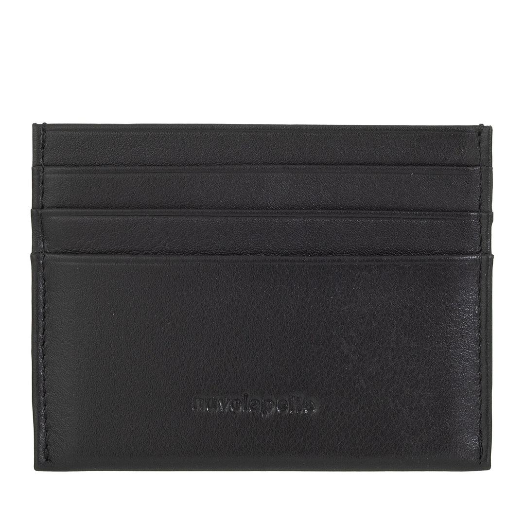 Nuvola Pelle Slim Credit Card Holder for Men and Women - Slim Pocket Wallet in Soft Nappa Leather with 6 Card Slots