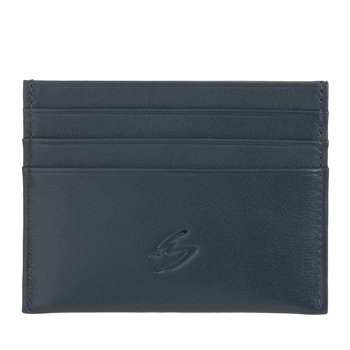 Nuvola Pelle Slim Credit Card Holder for Men and Women - Slim Pocket Wallet in Soft Nappa Leather with 6 Card Slots