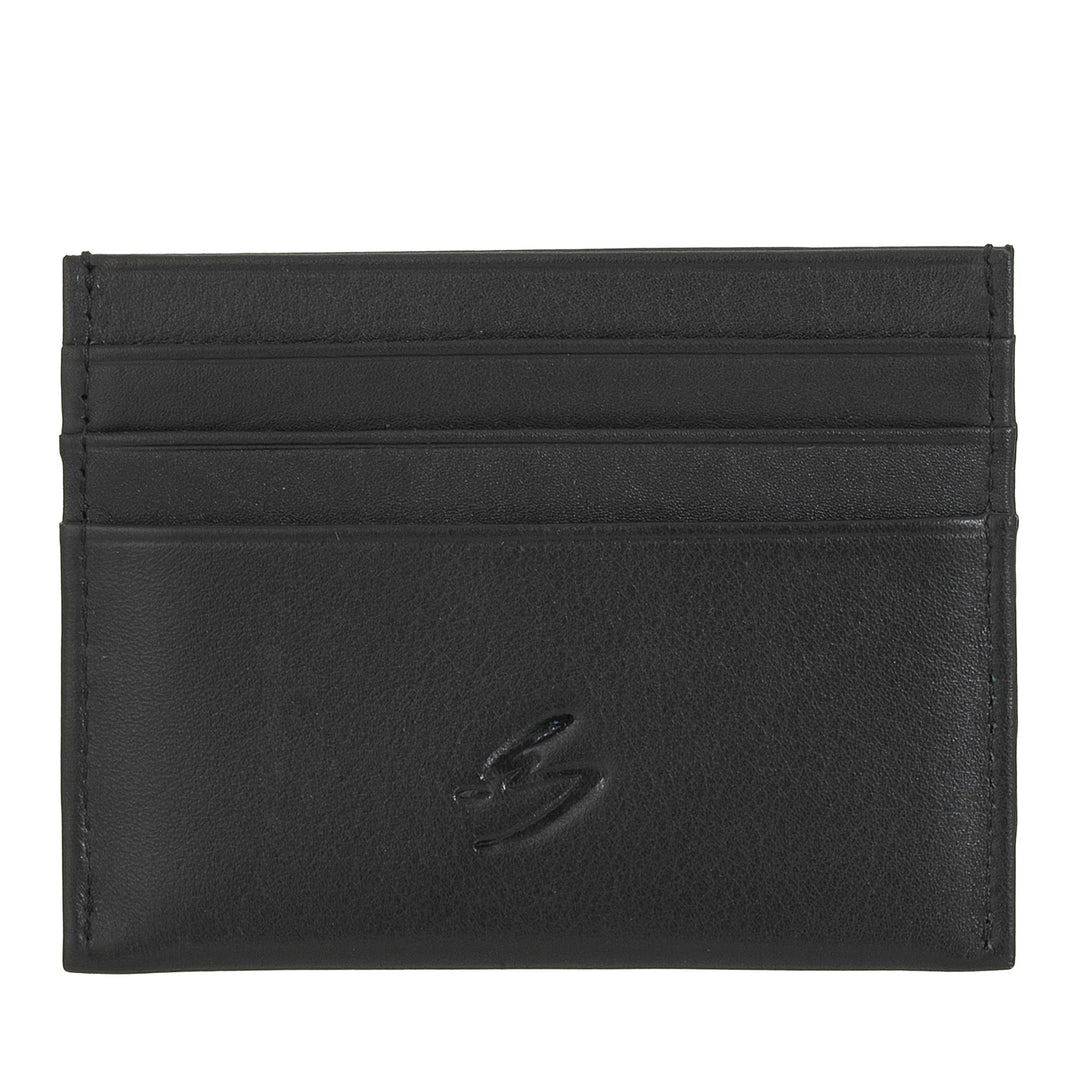 Nuvola Pelle Slim Credit Card Holder for Men and Women - Slim Pocket Wallet in Soft Nappa Leather with 6 Card Slots