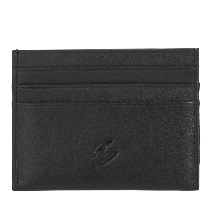 Nuvola Pelle Slim Credit Card Holder for Men and Women - Slim Pocket Wallet in Soft Nappa Leather with 6 Card Slots