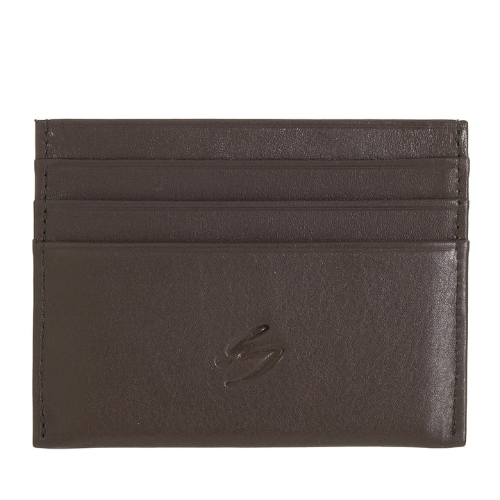Nuvola Pelle Slim Credit Card Holder for Men and Women - Slim Pocket Wallet in Soft Nappa Leather with 6 Card Slots