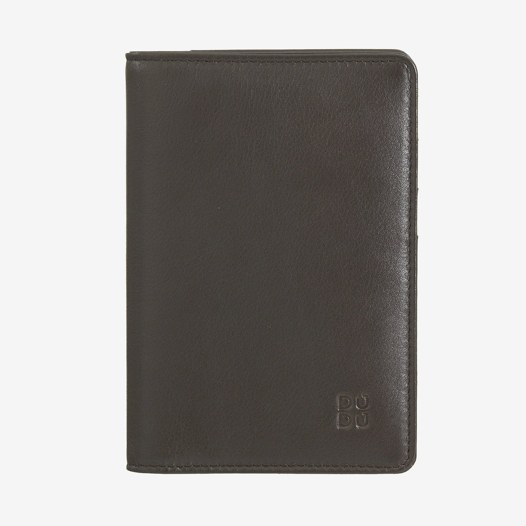 DUDU Multicolor RFID leather passport and credit card holder