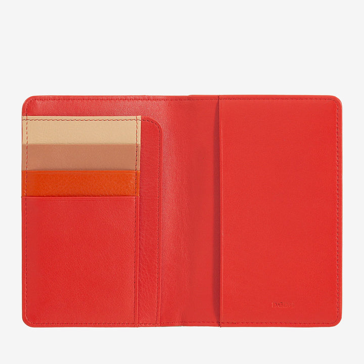DUDU Multicolor RFID leather passport and credit card holder