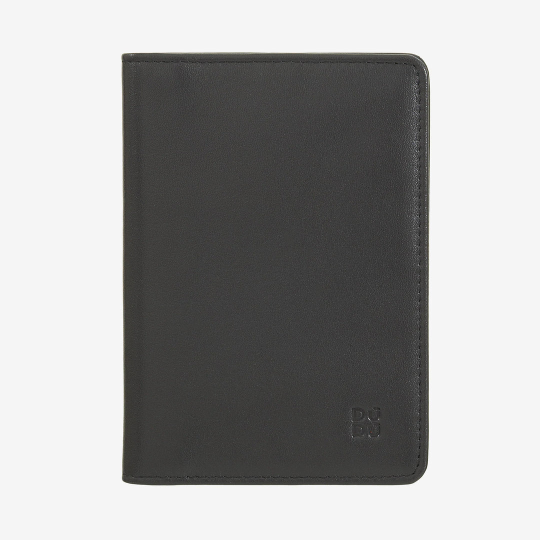 DUDU Travel Leather Passport Holder Case with RFID Protection and Credit Card Holder
