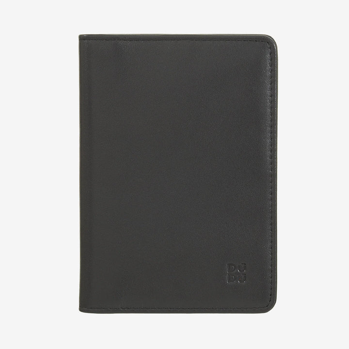 DUDU Travel Leather Passport Holder Case with RFID Protection and Credit Card Holder
