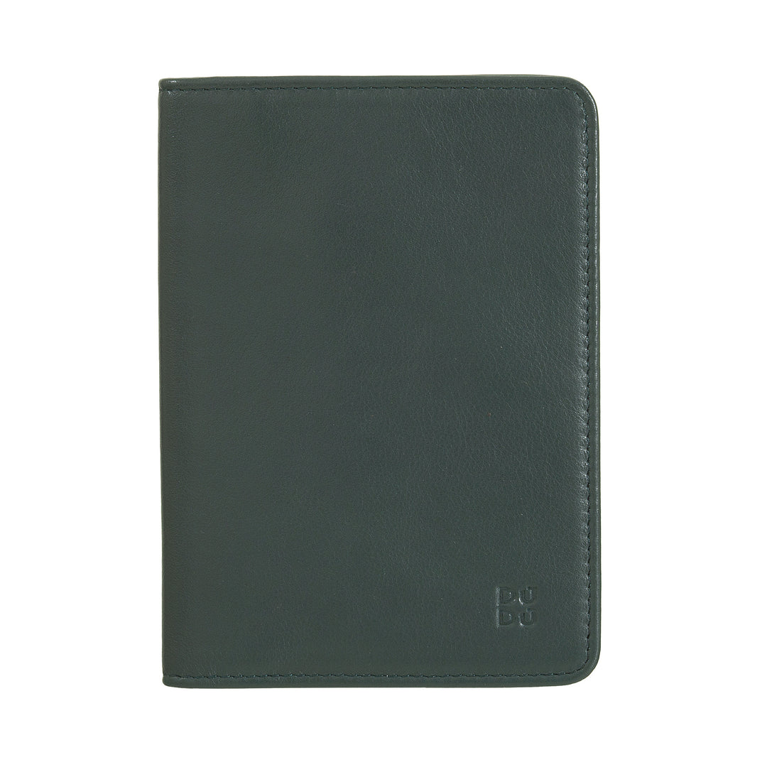 DUDU Travel Leather Passport Holder Case with RFID Protection and Credit Card Holder