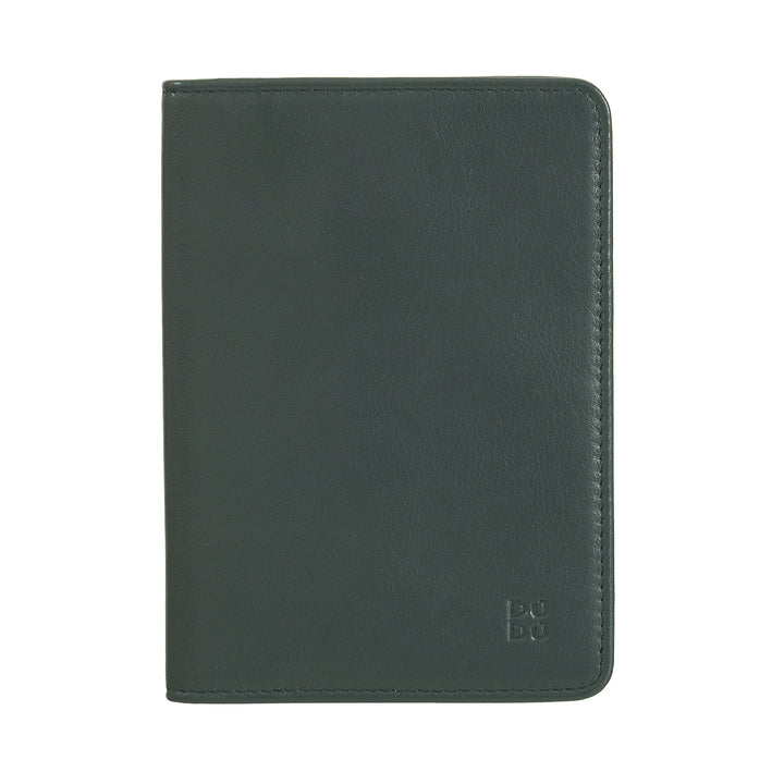 DUDU Travel Leather Passport Holder Case with RFID Protection and Credit Card Holder