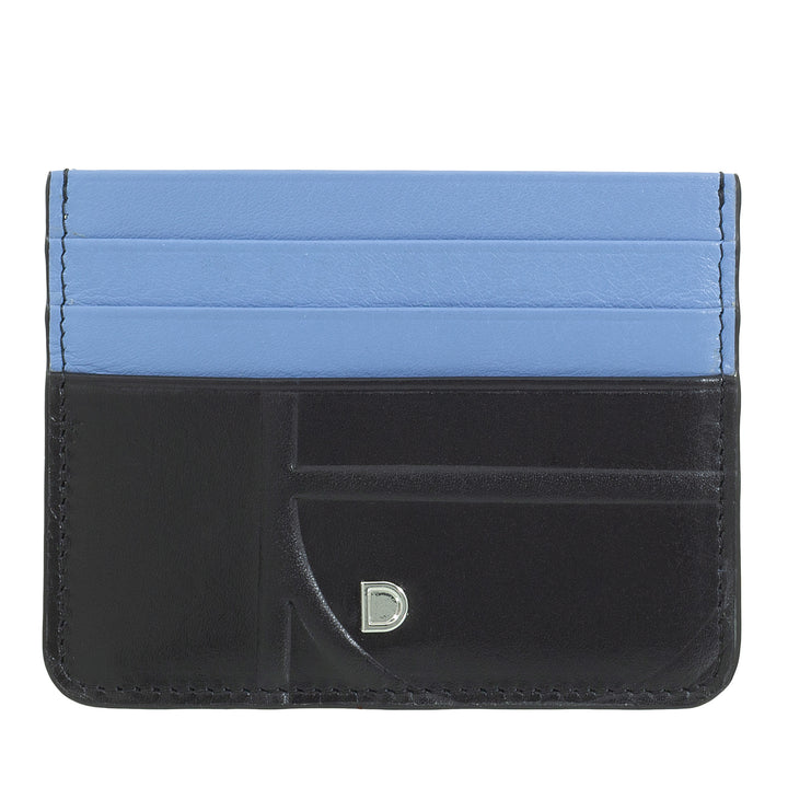 DUDU credit card holder in printed leather, compact and pocket thin -ray - light, elegant and functional, perfect for pocket or bag