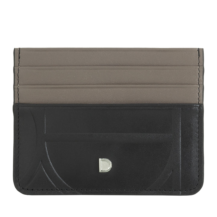 DUDU credit card holder in printed leather, compact and pocket thin -ray - light, elegant and functional, perfect for pocket or bag