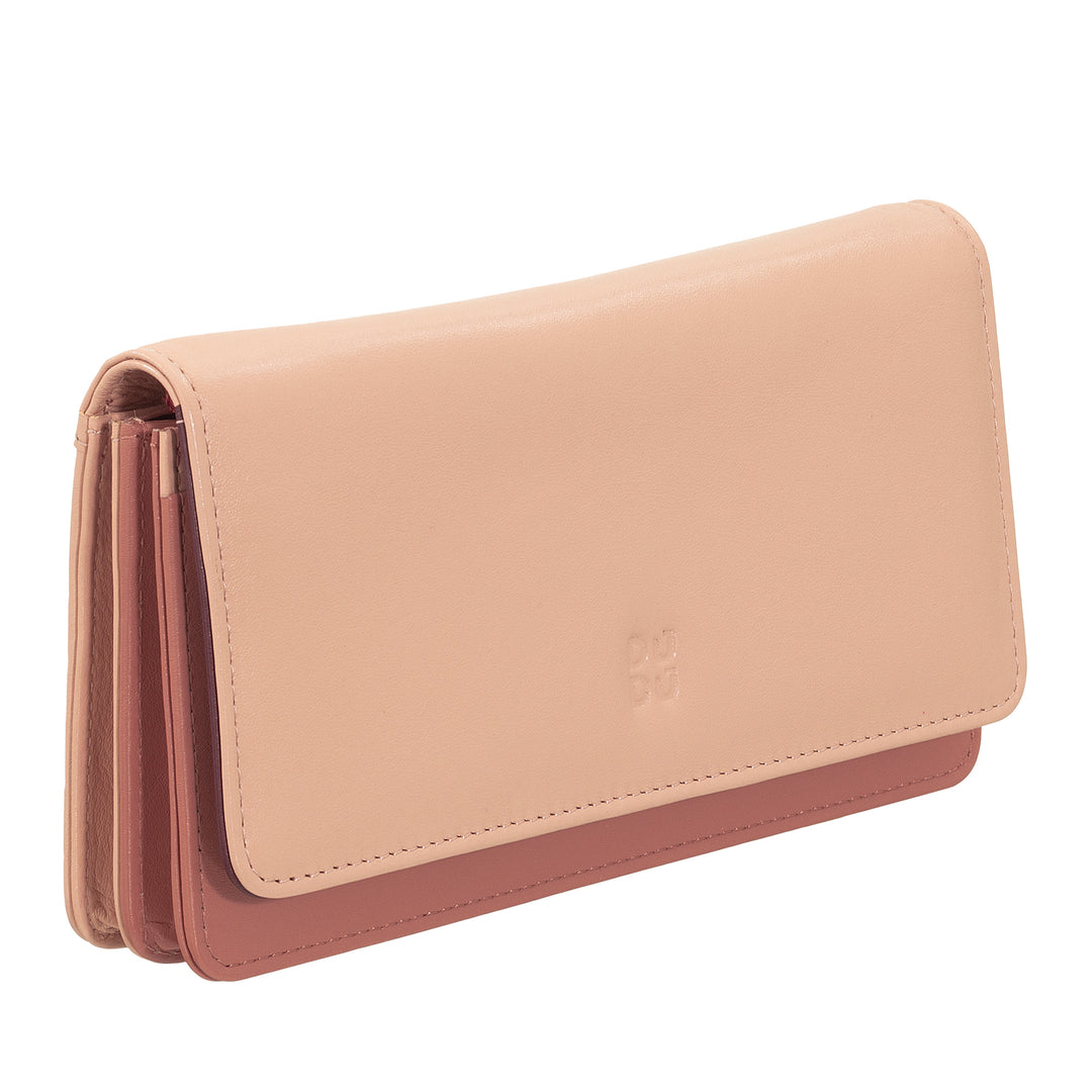 DUDU WORLD WORLD WOMEN IN MULTICOLOR SOFT LEATHER RFID PUN